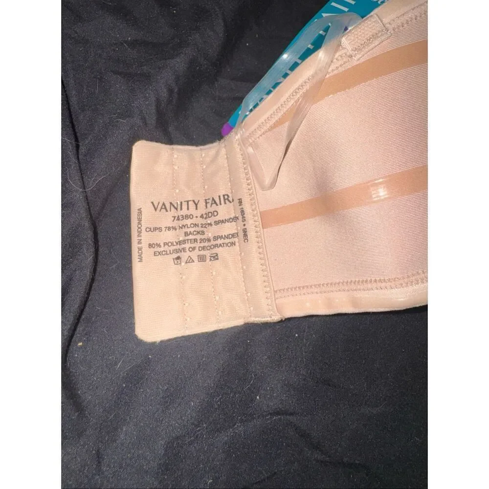 NWT Vanity Fair convertible strapless bra size 42DD